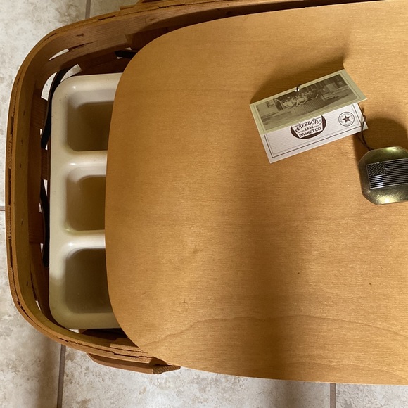 Peterborough Baskets of New Hampshire NEW Vintage Handmade Basket w/Pyrex dish. - Picture 15 of 16